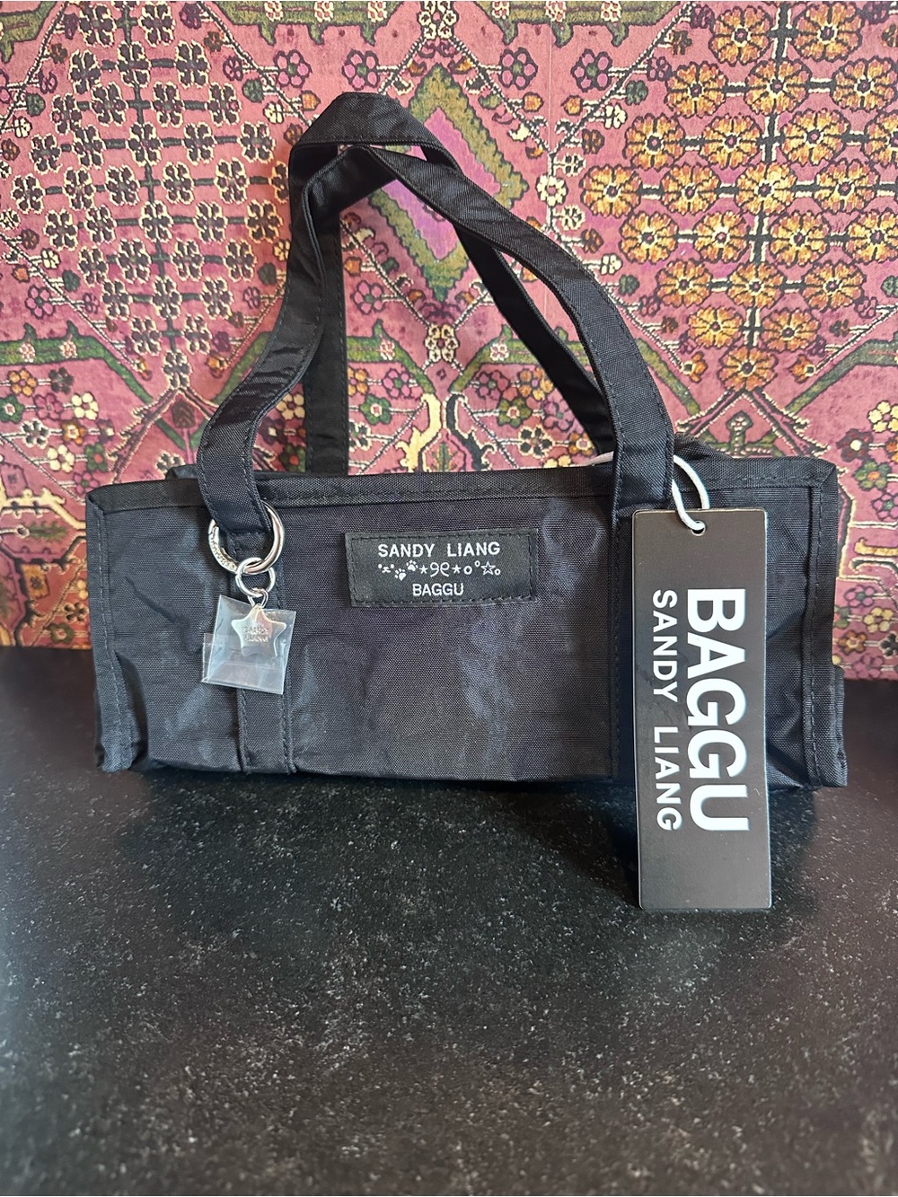 Baggu x Sandy Liang - Mini Nylon Market Bag - Black